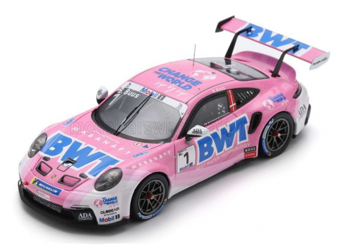 PORSCHE 911 992 Gt3 Cup №1 Porsche Carrera Cup Champion (2023) Bastian Buus, Pink