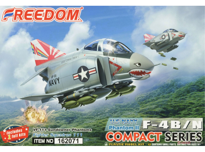 Сборная модель U.S Navy Phantom II F-4B/N VF-111 Sundowner Phantoms