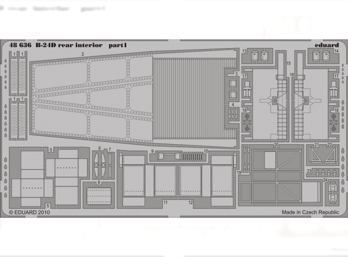 Фототравление B-24D rear interior Revell/Monogram