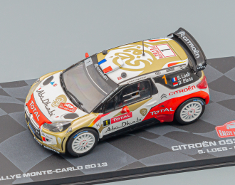 CITROEN Ds3 Wrc Total Abu Dhabi N 1 Winner Rally Montecarlo 2013 S.loeb - D.elena, Red Gold White