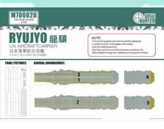 Маска окрасочная IJN AIRCRAFT CARRIER RYUJYO