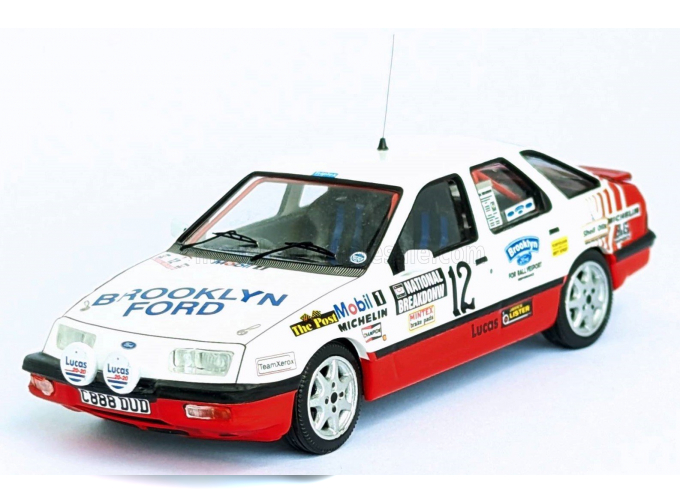 FORD Sierra Xr 4x4 (night Version) №12 Rally National Breakdown (1987) Phil Collins - Brian Thomas, White Red