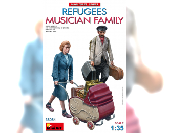 Сборная модель фигурки Refugees Musician Family