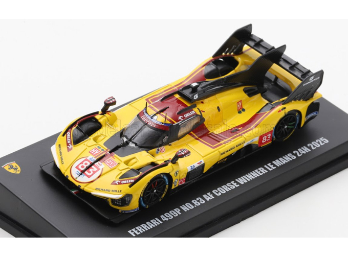 FERRARI 499P 3.0L Turbo v6 Team AF Corse №83 Winner 24h Le Mans (2025) Robert Kubica - Phil Hanson - Yifei Ye