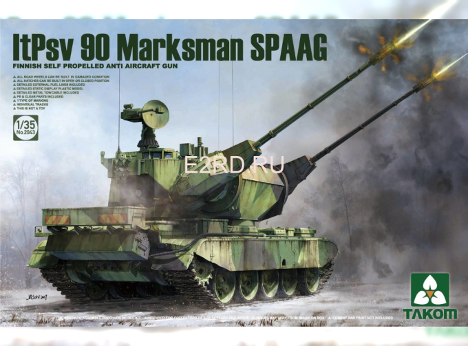 Сборная модель Finnish Self Propelled Anti Aircraft Gun ltPsv 90 Marksman SPAAG