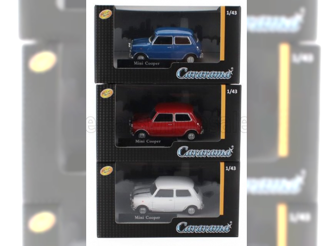 AUSTIN Set 3x Mini Cooper S 1275 Mki (1967) - The Italian Job, Red White Blue