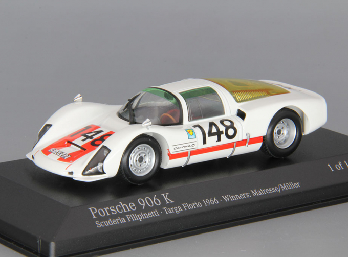 PORSCHE 906 K Scuderia Filipinetti Targa Florio Winners: Mairesse / Muller (1966), white