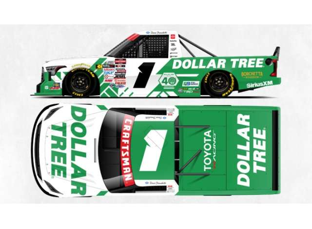 Toyota Tundra #1 Dario Franchitti *Dollar Tree*, white/green 2026