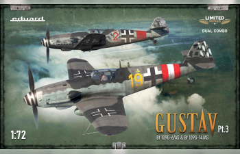 Сборная модель Gustav Pt. 3 Bf 109 G-6/AS & G-14/AS (Limited Dual Combo)