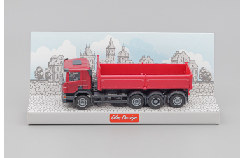 SCANIA P 8х2/4 самосвал с алюминиевыми бортами, вишнёвый