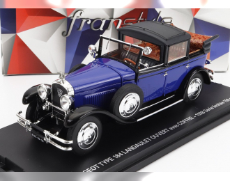 PEUGEOT Type 184 Landaulet Semiconvertible Open (1928), Blue Black