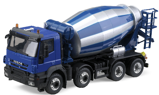 IVECO Trakker 8x4 Toupie Beton, blue