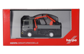 SCANIA XT17 самосвал с трехсторонней разгрузкой самосвал и погрузочным краном, серый