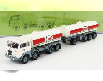 FIAT 690 Millepiedi Tanker Truck Esso 1960, White Red