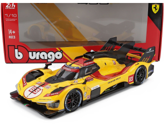 FERRARI 499p 3.0l Turbo V6 Team Af Corse №83 Winner 24h Le Mans (2025) Robert Kubica - Phil Hanson - Yifei Ye, Yellow Red