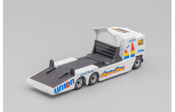 KENWORTH Cabover Racing Transporter / CHEVROLET Chevy Pro Stocker, white