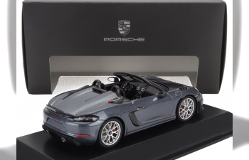 PORSCHE Boxster 718 (982) Spider (2024), Blue Grey Met