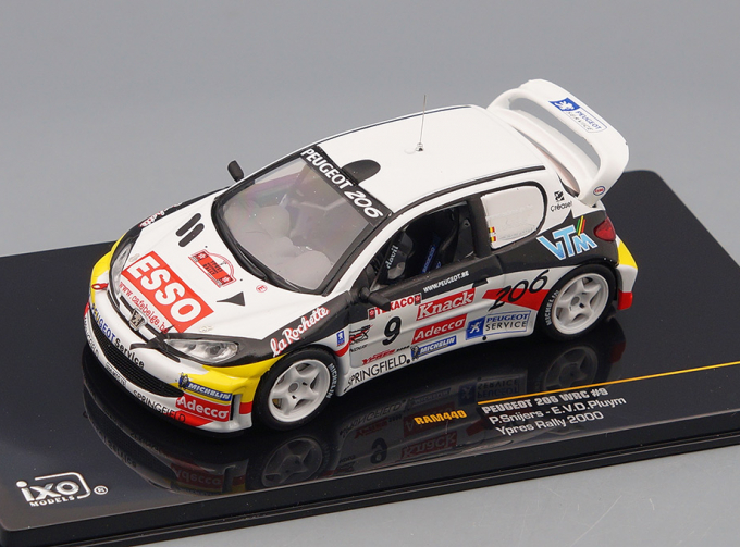 PEUGEOT 206 WRC 9 Ypres Rally P.Snijers - E.v.d.Pluym (2000), white