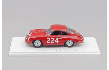 Porsche 356B T6 Carrera 2 #224 Monte Carlo Rally 1964 G. Klass - H. Wencher, red