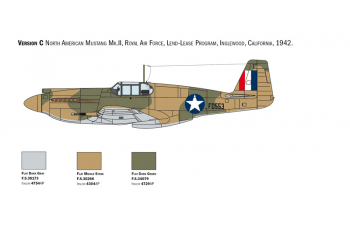 Сборная модель NORTH AMERICAN P-51a Mustang Airplane Military 1941