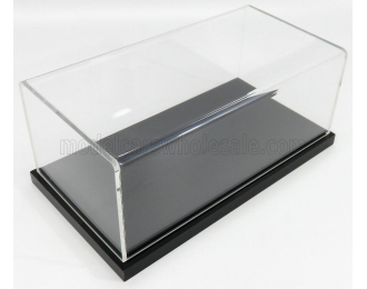 VETRINA DISPLAY BOX Detroit Base Nera - Black Base - Lungh.lenght Cm 23 X Largh.width Cm 12 X Alt.height Cm 8.5 (altezza Interna 8 Cm ), Black - Plastic Display