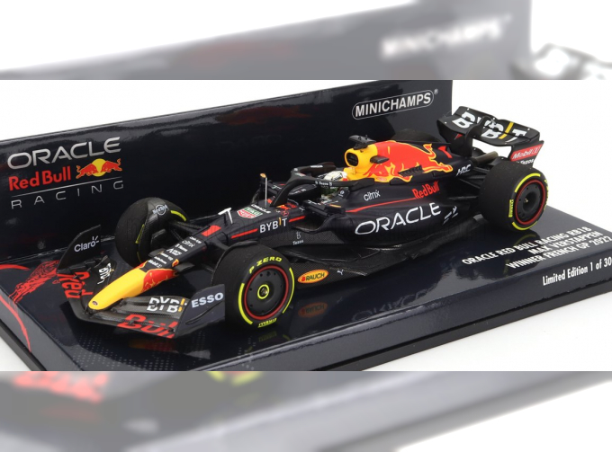 RED BULL F1 Rb18 Team Oracle Red Bull Racing №1 World Champion Winner French Gp (2022) Max Verstappen, Matt Blue Yellow Red