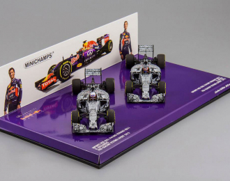 2-car set - INFINITI Red Bull Racing RENAULT RB11 Pre-season testing Ricciardo - Kvyat (2015), black / white