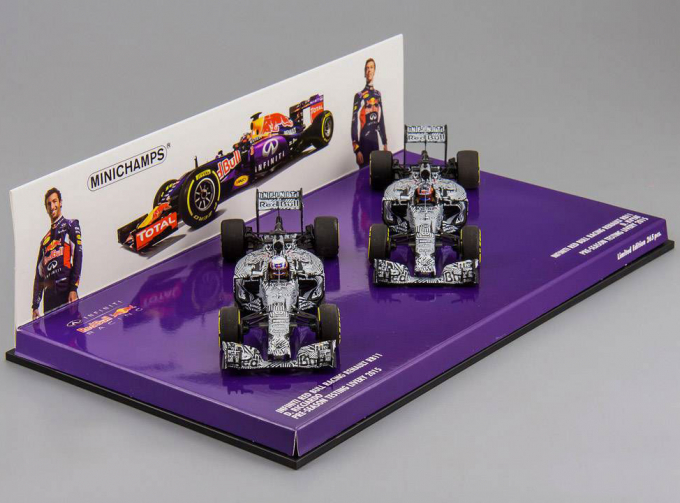 2-car set - INFINITI Red Bull Racing RENAULT RB11 Pre-season testing Ricciardo - Kvyat (2015), black / white