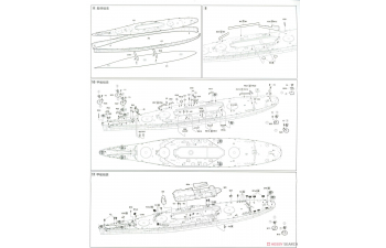 Сборная модель South Dakota Battleship BB-57 1944