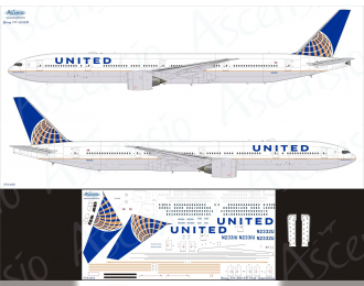 Декаль на самолёт 777-300ER (United)