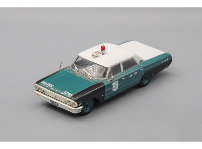 FORD Galaxie 500 New York Police (1964), Полицейские Машины Мира 67, бело-зеленый