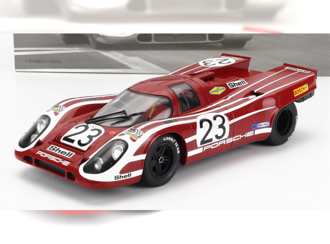 PORSCHE 917k 4.9l Team Salzburg N23 Winner 24h Le Mans (1970) H.Herrmann - R.Attwood, Red White