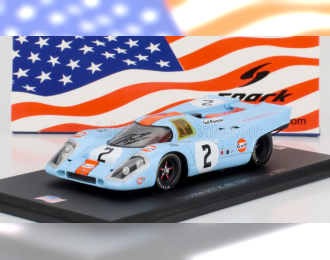 PORSCHE 917k №2 4th 12h Sebring (1971) Pedro Rodriguez - Jackie Oliver, Light Blue Orange