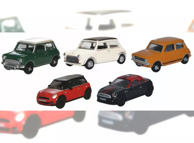 MINI набор из 5 моделей автомобилей Classic/Cooper S/1275GT/New/Coupe