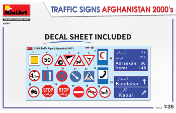 Сборная модель Дорожные знаки. Афганистан 2000-е гг.