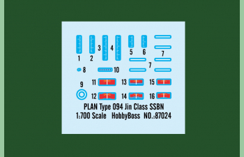 Сборная модель Подводная лодка PLAN Type 094 Jin Class SSBN