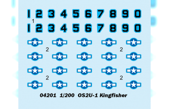 Сборная модель OS2U-1 Kingfisher американский разведывательный гидроплан