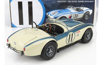 FORD Shelby Cobra Spider N11 Bahamas Speed Week Nassau (1963) J.Everly, White Light Blue