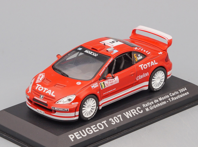 PEUGEOT 307 WRC #5 Rally Monte Carlo (2004), красный