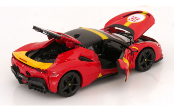 FERRARI SF90 Stradale No 50 Assetto Fiorano (2020), red yellow black