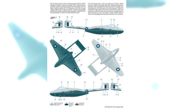 Сборная модель DH.100 Vampire Mk.I 'RAF, RAAF and Armee de l'Air'