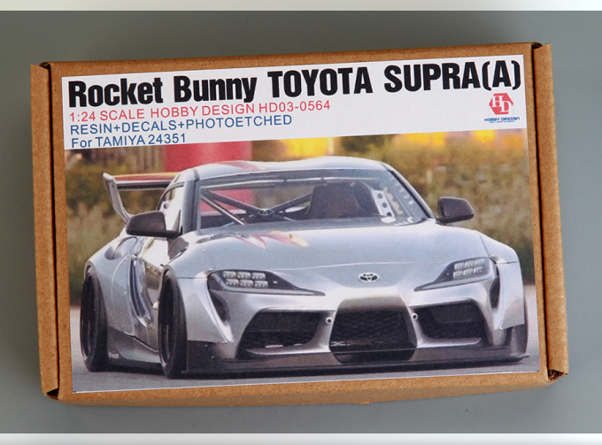 1/24 Rocket Bunny Toyota Supra(A) For T 24351(Resin+PE+Decals+Metal parts+Metal Wheels+Metal Logo)