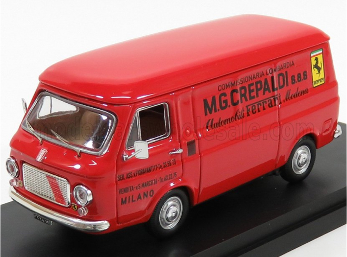 FIAT 238 Van Commissionaria Lombardia M.g. Crepaldi Automodelli Ferrari Modena (1976), Red