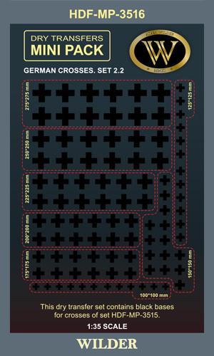 Сухая декаль Немецкие чёрные кресты для наземной техники. Сет 2.2