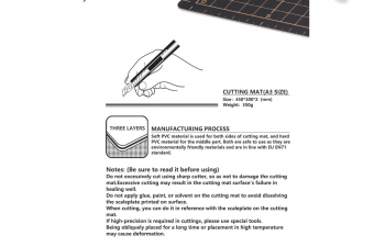 Трёхслойные коврики для резки ПВХ, размер A3