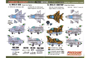 Сборная модель MIG-21 SM/F/BIS & MIG-21 UM