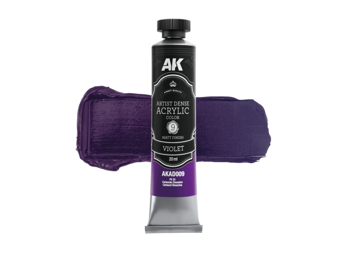 Краска акриловая ARTISTIC DENSE в тюбике - Фиолетовый / VIOLET – ARTISTIC DENSE ACRYLIC COLOR