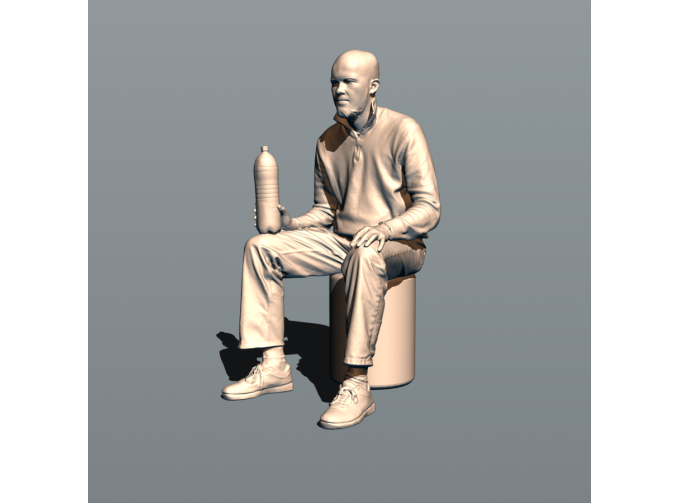 Фигура Вован с полторашкой (масштаб 1:24, окрашенная)