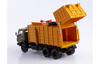 Мусоровоз КО-415А (53213), хаки / оранжевый