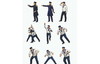 Фигурки Команда. 2 офицера, 8 матросов ХІХ в.